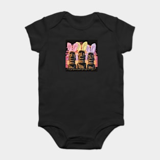 Moai Bunnies of Easter Island Baby Bodysuit